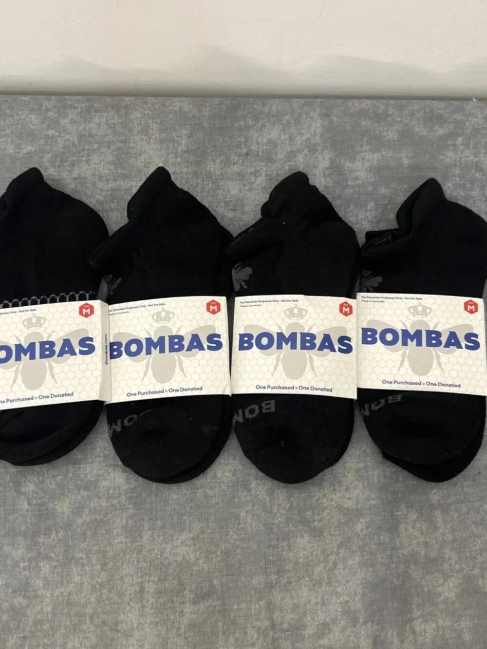 Bombas No-show Tab Ankle Socks Women's Size Medium (4) Pairs NWT